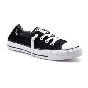 Converse Chuck Taylor All Star Shoreline Sneaker. Black velour fabric.